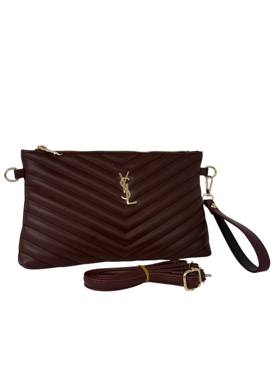 Klaç ysl el çantası bordo