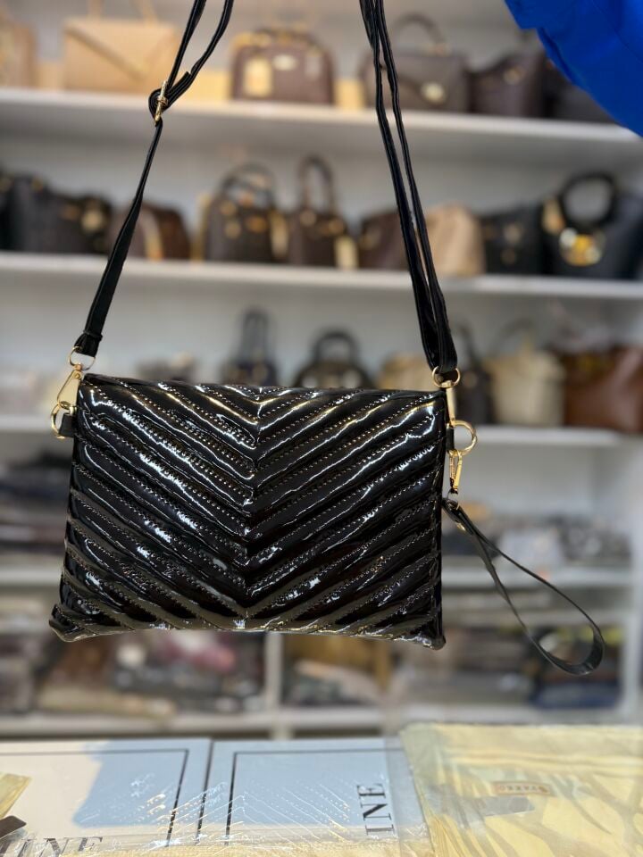 POLO ÇANTA (REPLİKA) parlak siyah